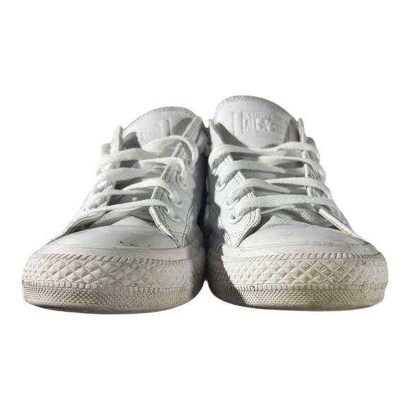 Converse All Star Women’s Triple White Leather Low Top Size 9 Sneakers - Picture 3 of 9